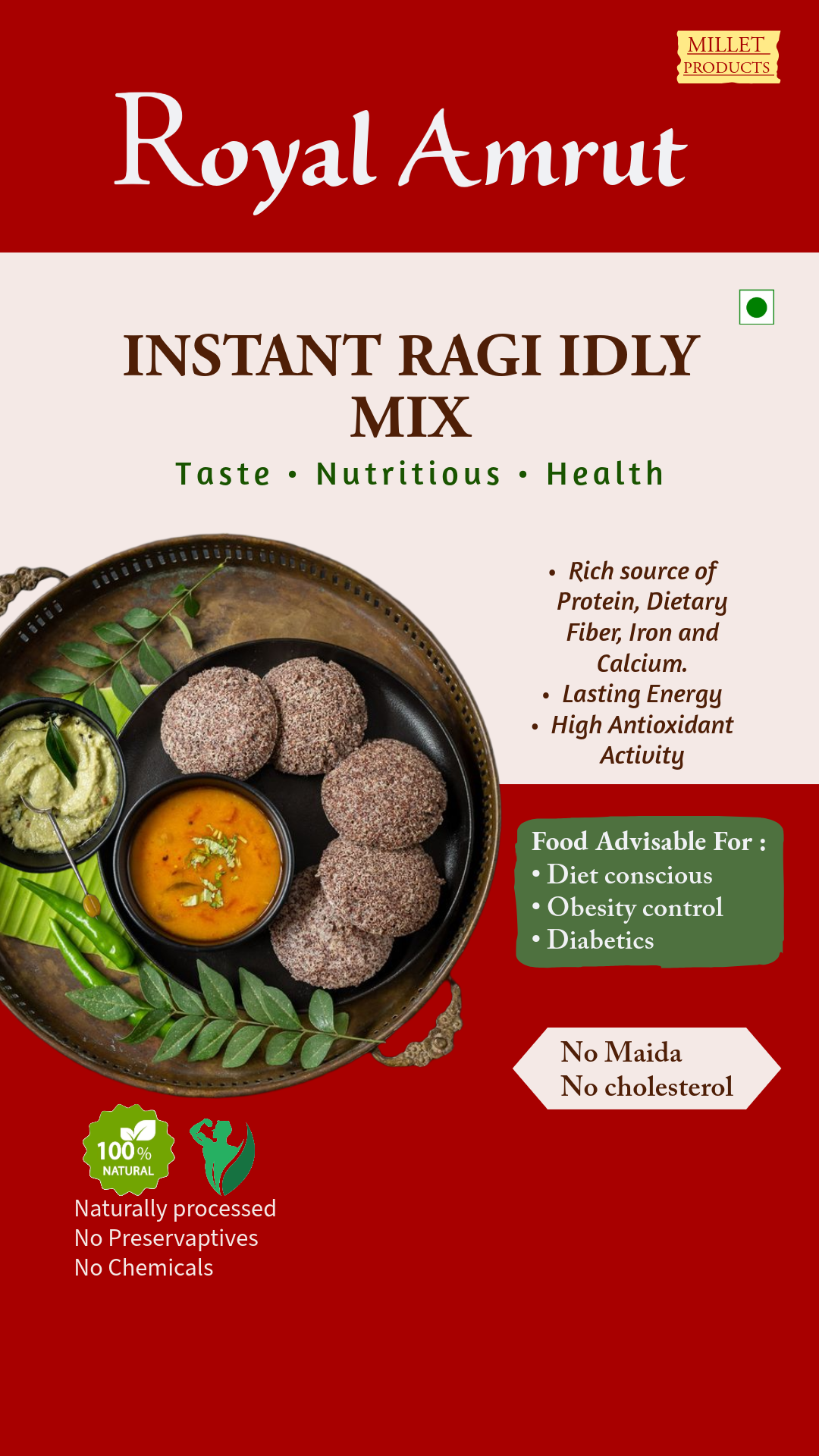 Instant Ragi Idly Mix